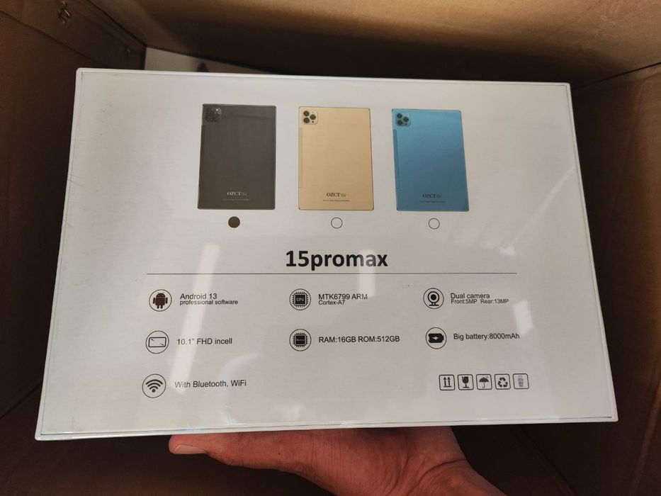 БЕПУЛ Доставка, Янги Планшет OZCT 15proMax +чехол, Клавиатура + мышка