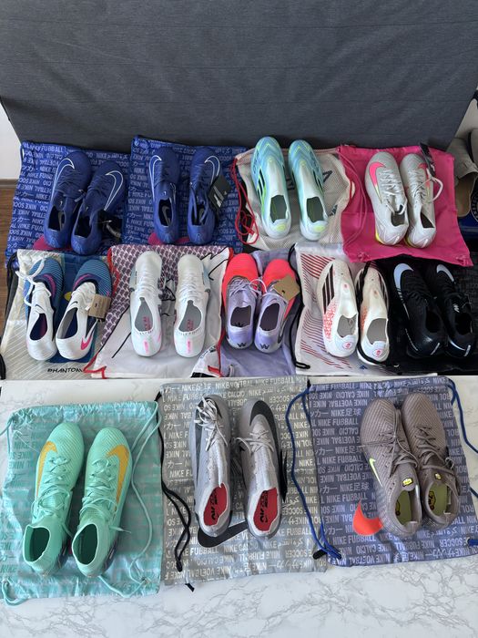 Lot ghete fotbal PRO Nike / Adidas F50 Mercurial – Noi cu etichetă – Mărimi 42/43/44