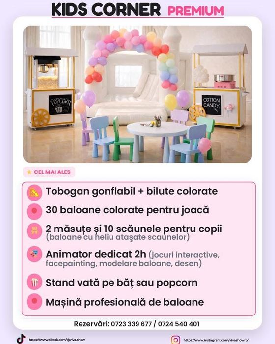 Kids Corner petrecere copii | Tobogan gonflabil