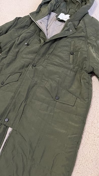 Зелено дамско дълго зимно яке- размер XL ново