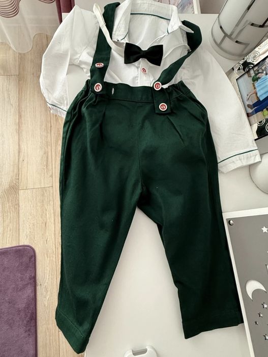 Costum elegant băiețel Anne Bebe, mărimea 80, set 3 piese