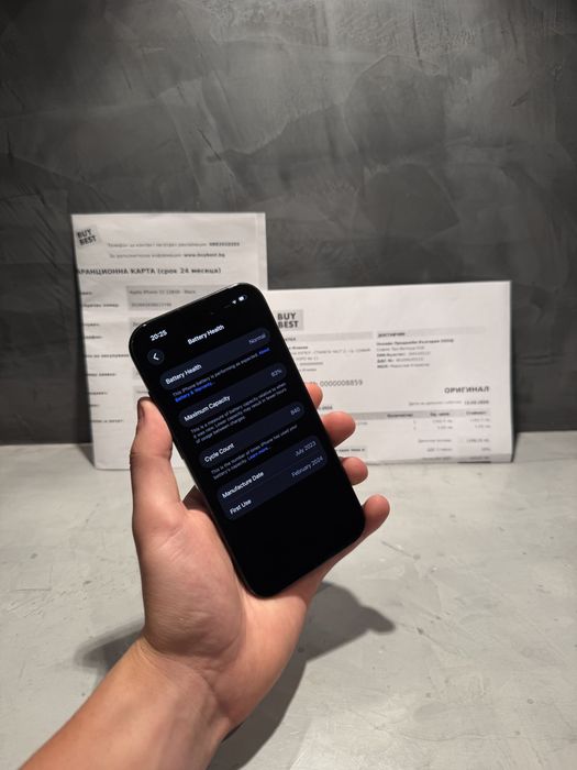 Перфектен Iphone 15 Black + бележки