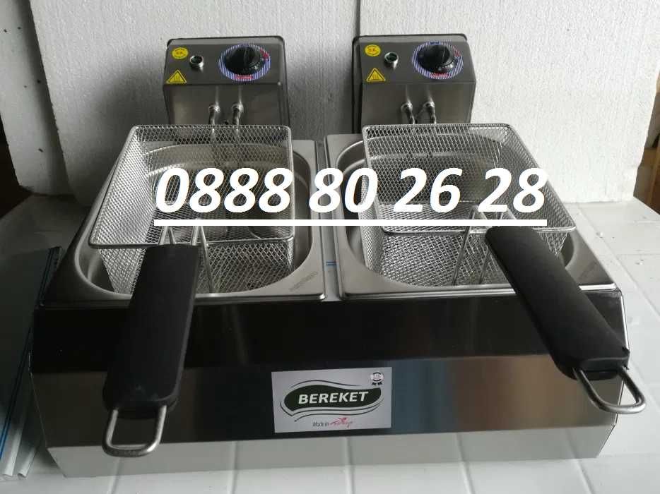 Фритюрник   Професионален Електрически Чисто нов 6л. 6+6литра