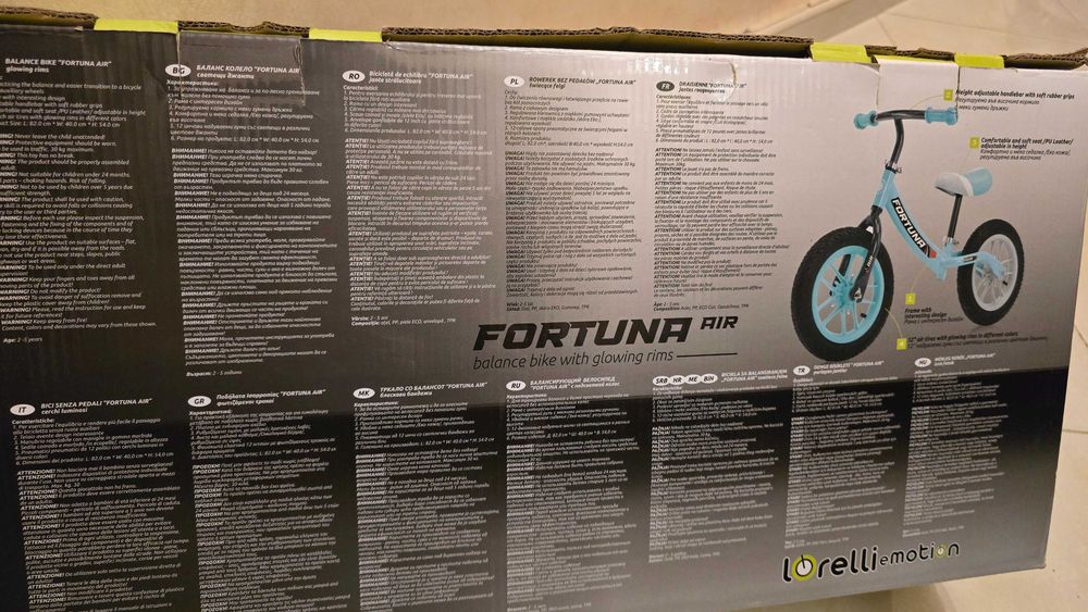 Детско Колело за Баланс LORELLI. Fortuna, Air, Светещи Джанти Dark