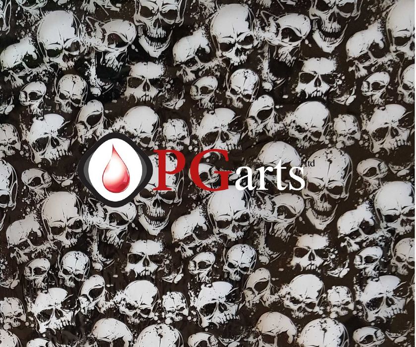 Фолио за хидрографика Skull black and white 50