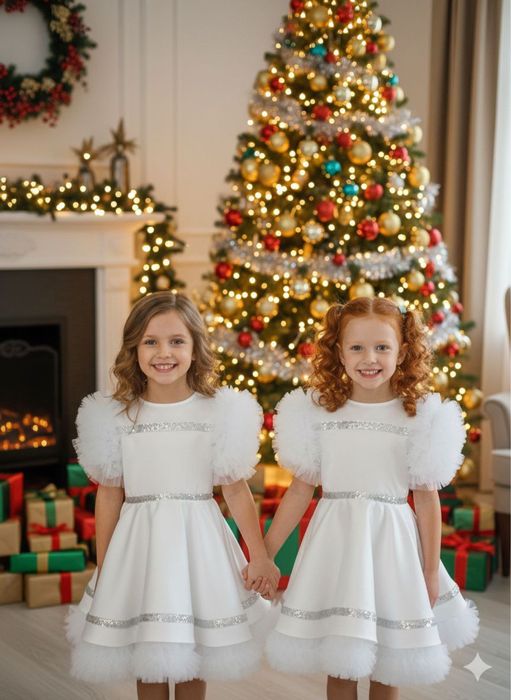 Белое праздничное платье для девочки