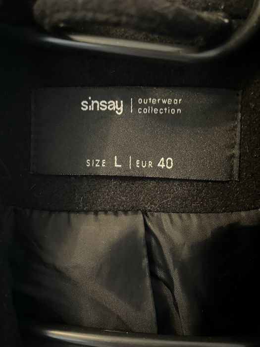 Дамско черно палто L