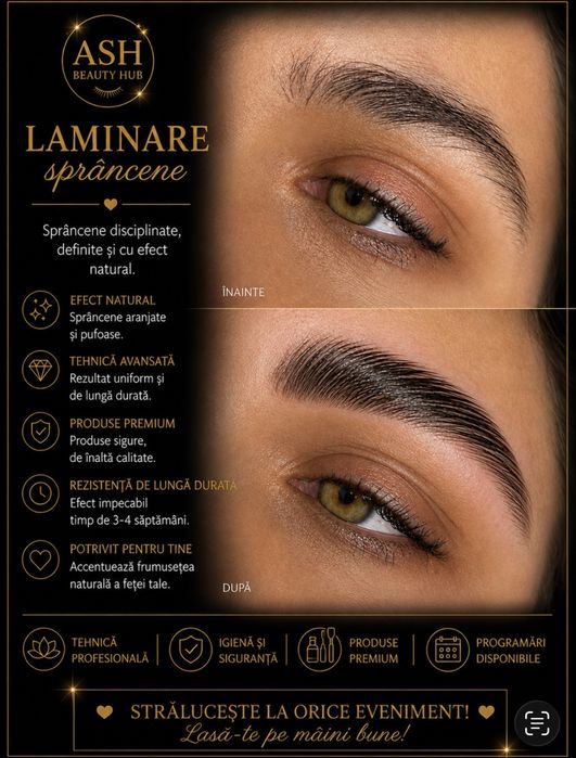 Laminare gene/sprancene, microblading, machiaj, pensat, tratament facial