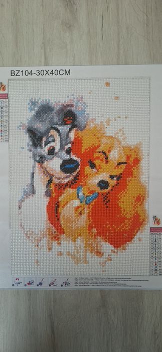 Diamond painting without frame