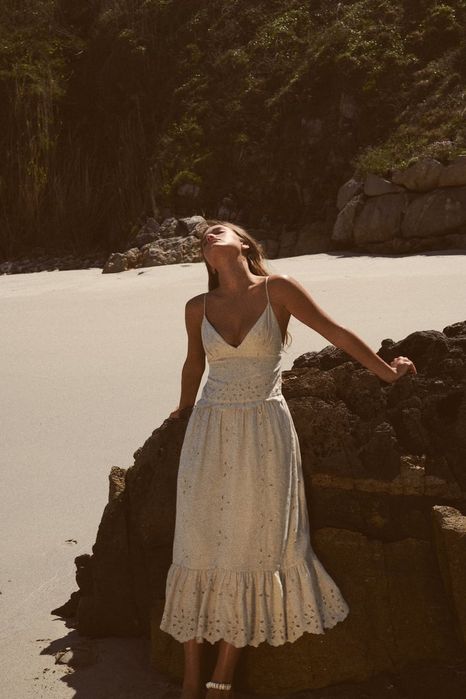 Rochie in cu brodarie Zara summer edition
