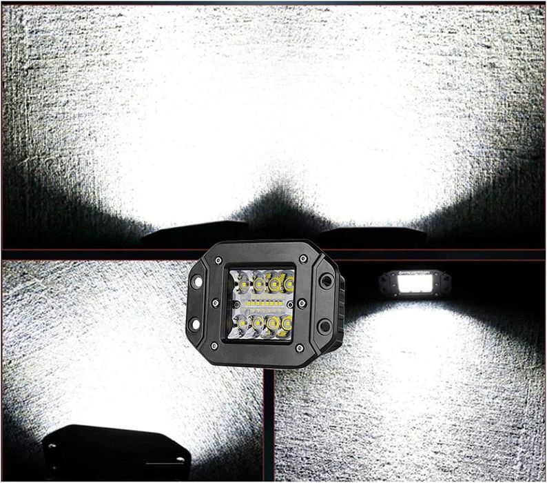 Set 2 Proiectoare LED Off-Road/Moto 40W - Spot Beam, Impermeabile IP67