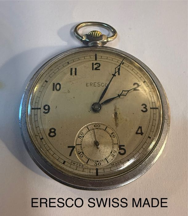 Eresco Swiss-made ceas mecanic de buzunar vintage