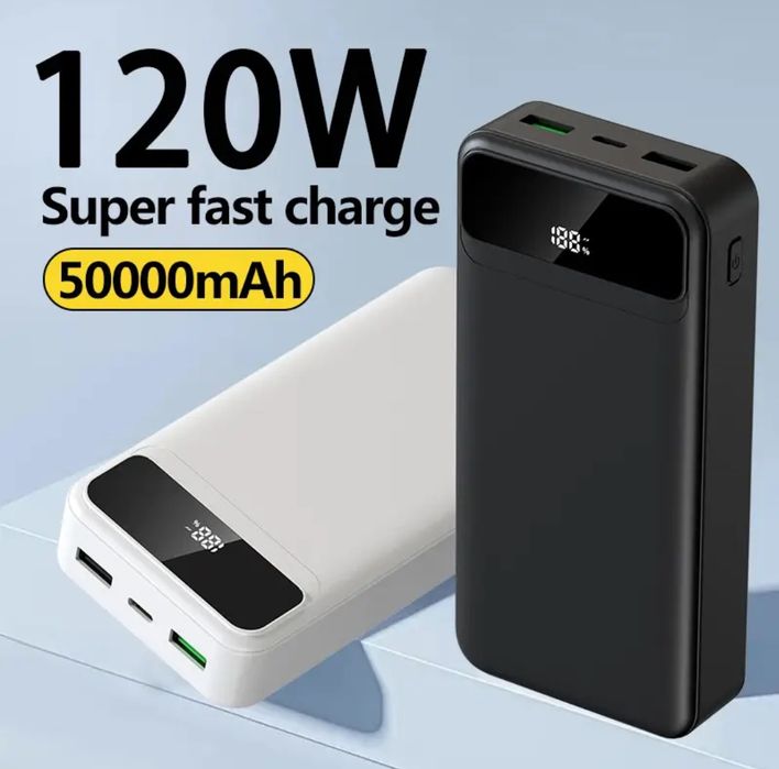 50000mAh-Baterie externa cu încărcare rapidă,afișaj LED