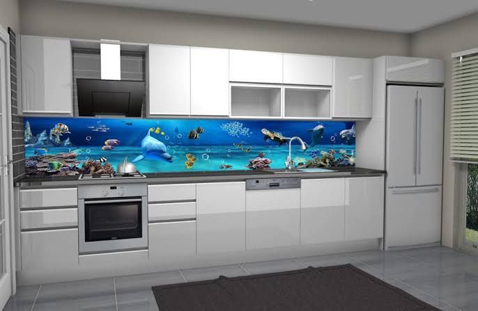 oshxona uchun ajoyib variant, shishaga ishlangan rasm