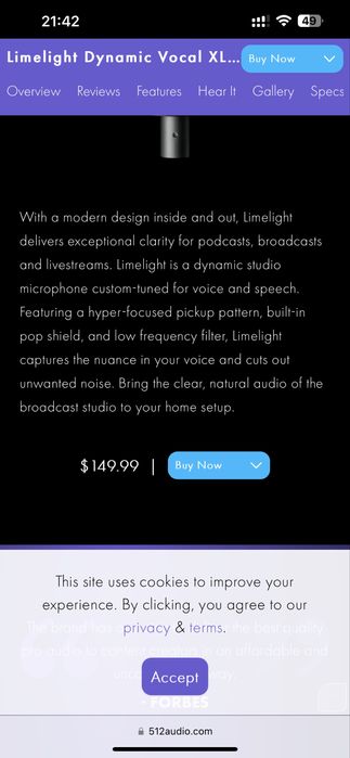 Динамический микрофон Limelight 512 для подкастов и студии