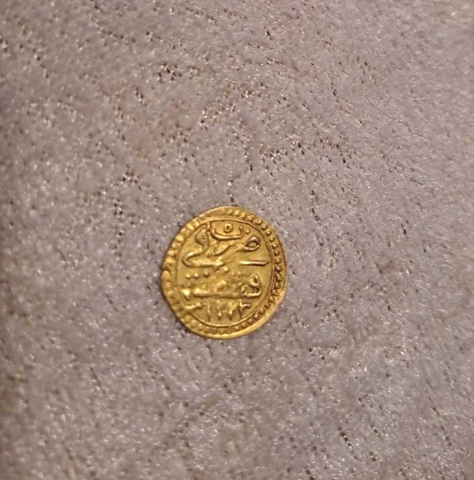 Златна турска монета 1/4 зери махбуб