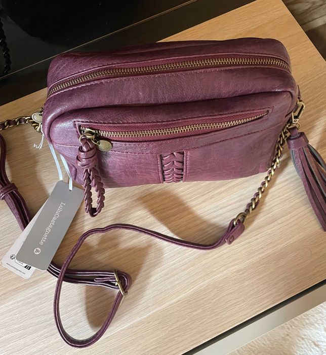 дамска чанта LuluCastagnette цвят малина бордо