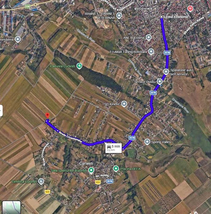 Teren 1.000 mp (35 m x 28 m) Curtesti_Botosani