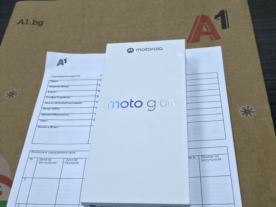 ЗАПЕЧАТАН 64GB Motorola g06 Гаранция от A1 до 2028 Blue | Син