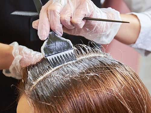 Покраска волос Био химию Мелирование