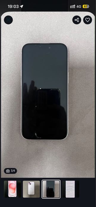 iPhone 15. 128ГБ. АКБ 82%