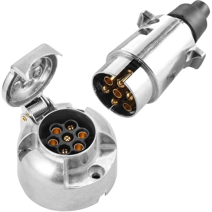 Букса за ремарке метална 7 пина 12V комплект