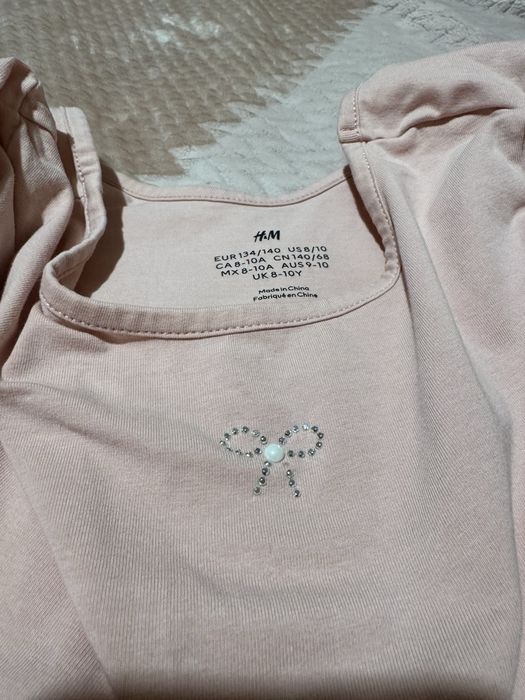 Рокля 134 140 H&M - момиче - светлорозова