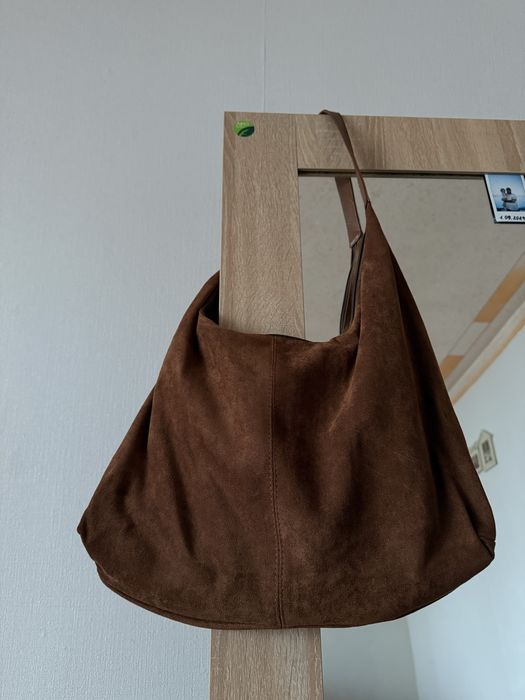 Сумка замшевая коричневая