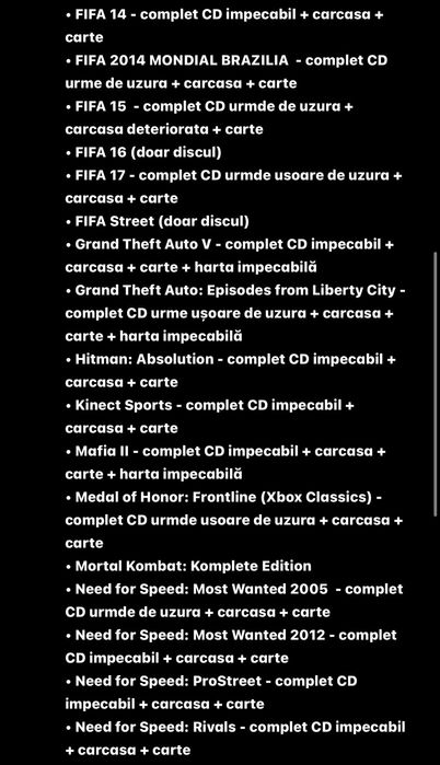 Colectie jocuri xbox 360