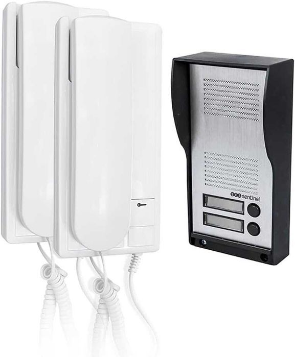 2 x SCS Sentinel, PAF0007, Interfon audio cu fir cu 2 receptoare de interior