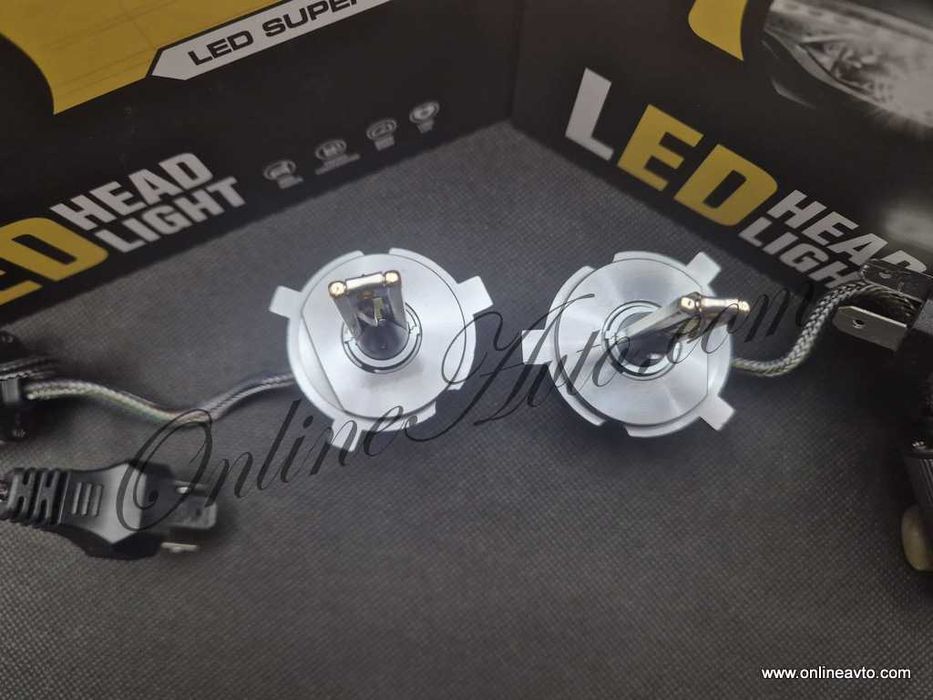 H4 Диодни крушки с подобрен фокус, LED крушки за автомобил 120W