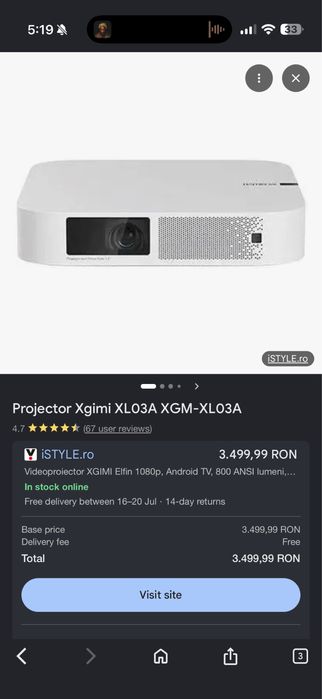Videoproiector XGIMI Elfin Full HD, garanție până în noiembrie 2027