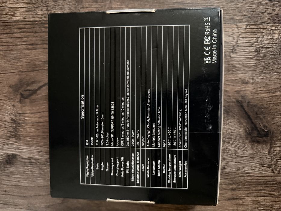 Camera night vision series 1080 UHD