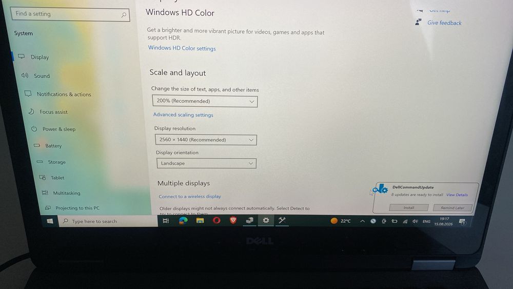 Laptop Dell i5 256gb