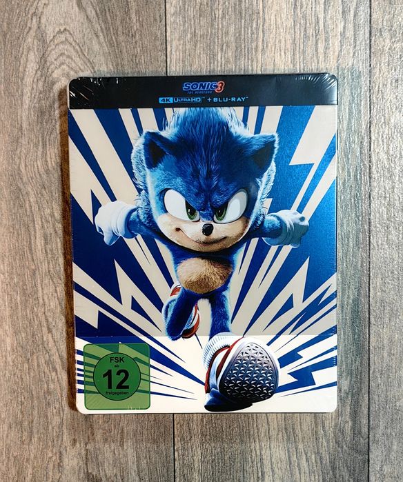 Steelbook Sonic the Hedgehog 1 2 3 4K Ultra HD Bluray Ariciul Sonic 4k