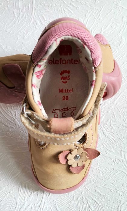 Pantofi sandale Elefanten fete First Walker măr 20 12 cm piele