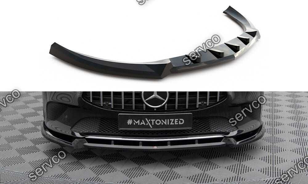 Prelungire splitter bara fata Mercedes CLA C118 2019- v9 Maxton Design