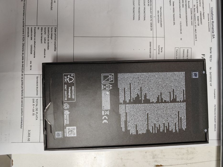 Samsung Galaxy S 25 Fe 5G /128 Gb /factura