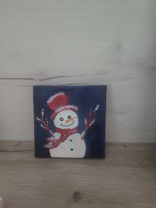 Handmade. Pictura pe lemn. Ornamente. Craciun. Suvenir.