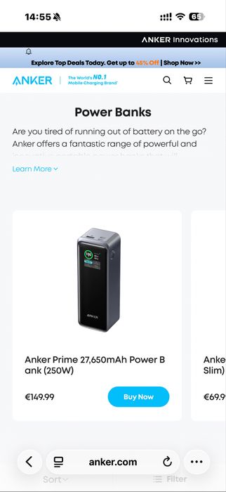 Power bank Anker sigilat,apple,27650 mAh