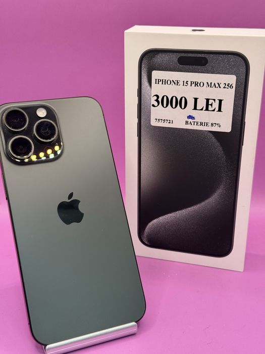 Iphone 15 pro max 256gb•Amanet Matei Crangasi•7575
