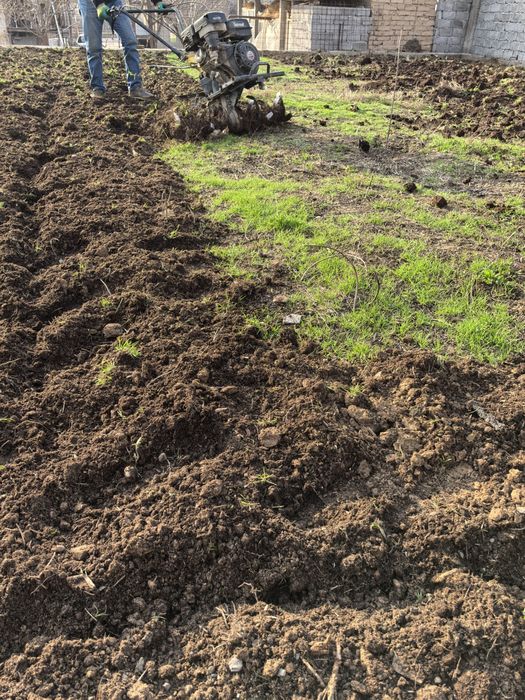 Жер аударамыз мотоблок пен