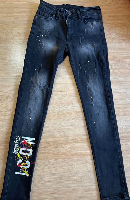 Дънки черни dsquared2