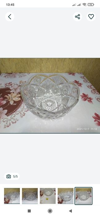 Новая хрустальная ваза сервантного хранение