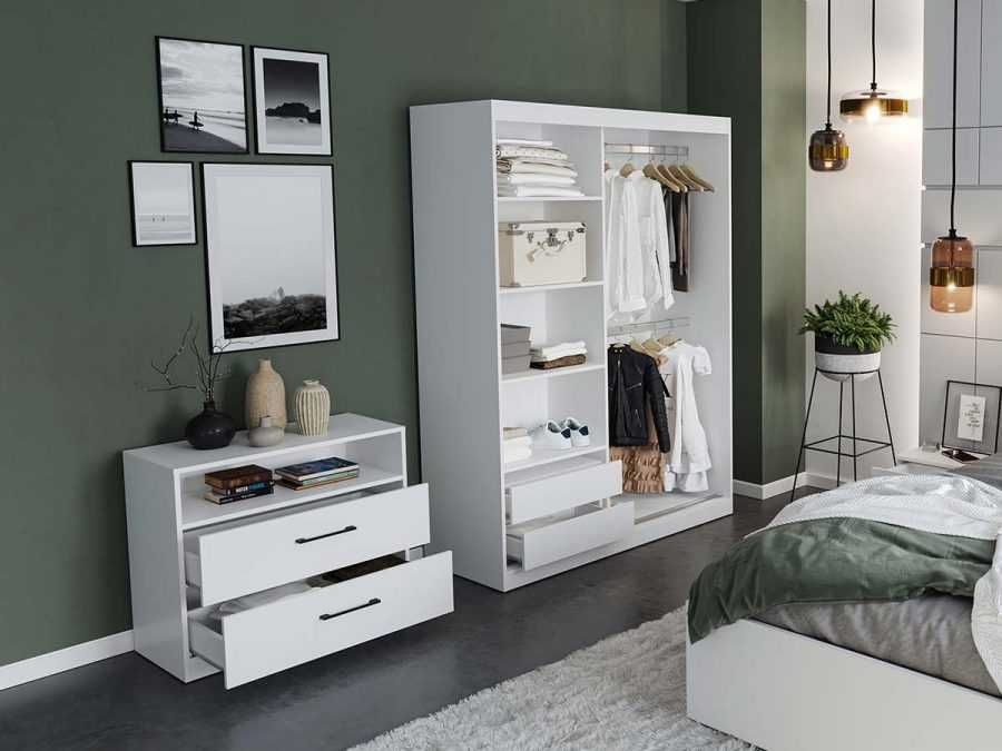 Set Dormitor Nordis Alb C01 - Transport Gratuit in 4-10 zile