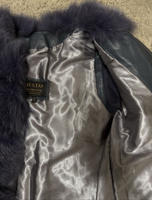 Кожен елек с естествен косъм