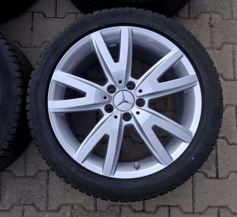 Jante Mercedes pe 18 cu anvelope iarna  Continental  8mm CLS E C roti Audi VW Skoda BMW
