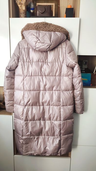 Бежово пухено яке палто Percat М-L