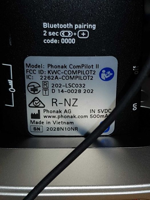 Phonak  ComPilot II+Tv Link II, Streamer multifunctional.