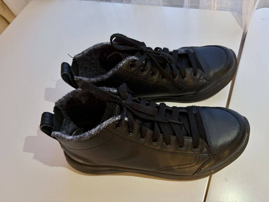 Skechers, Боти Ultra Flex 2.0 от еко кожа, Черен